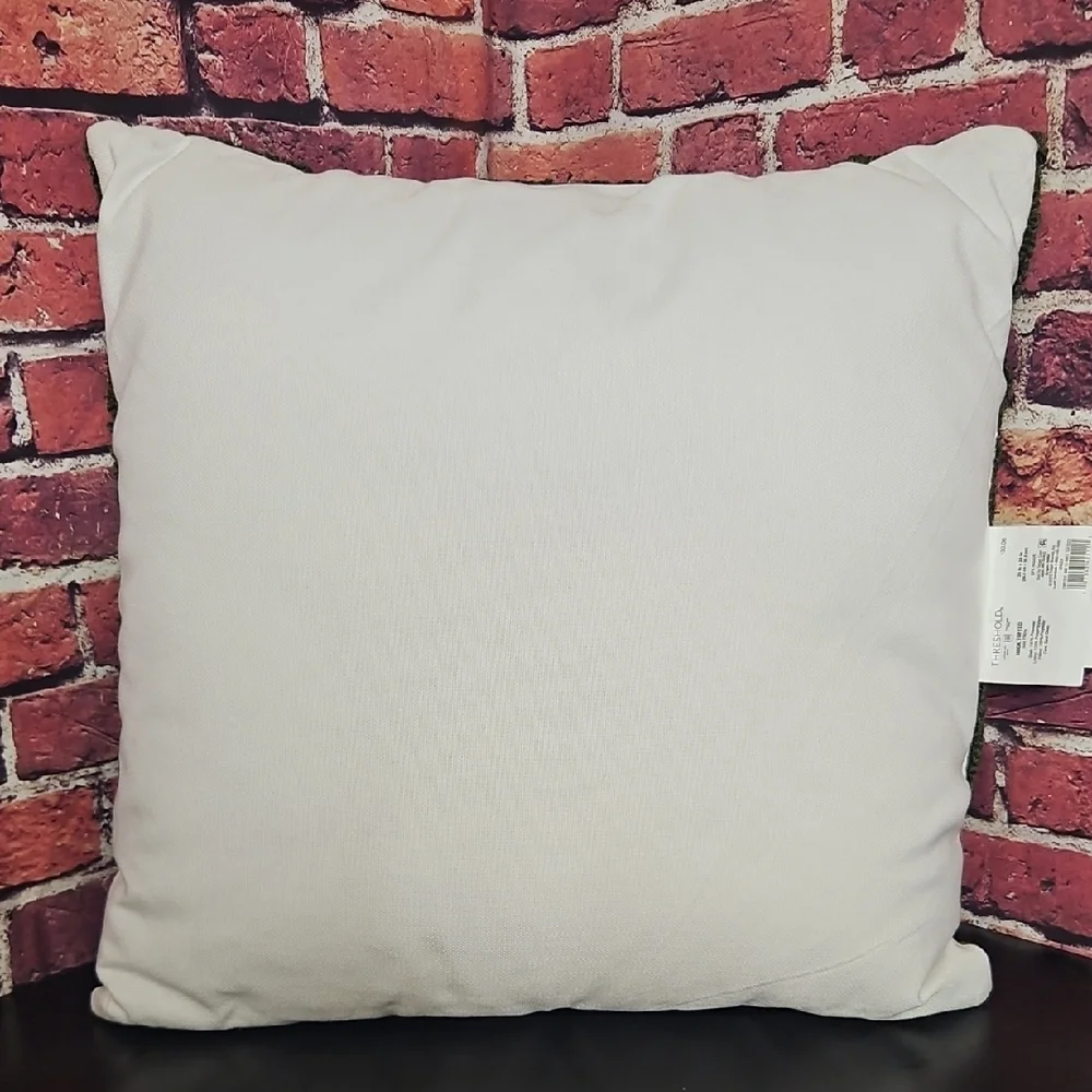 Threshold Olive Green Textured Stripe Throw Pillow 20x20
